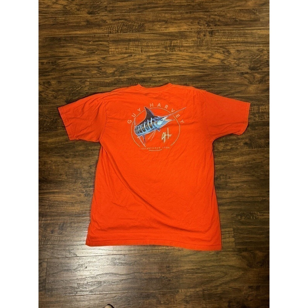 Guy Harvey Mens Fishing Tshirt Red Sz: Large